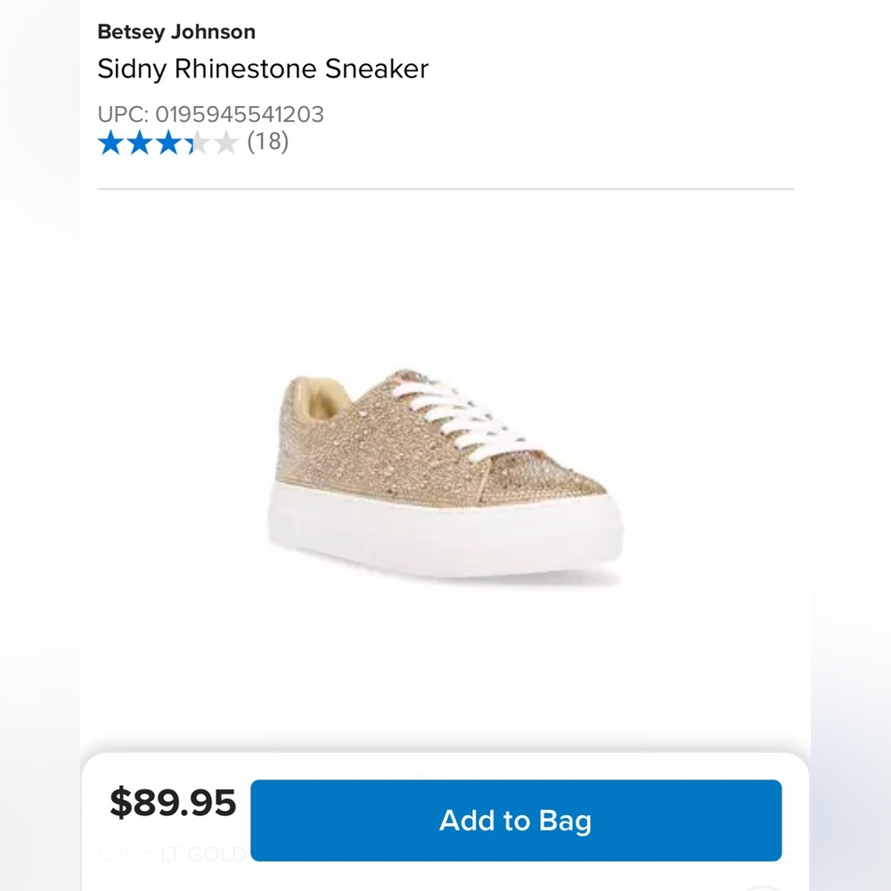 Betsy Johnson Sidny Rhinestone Sneakers